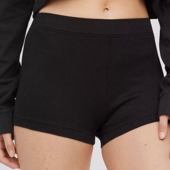aerie Pants - Offline By Aerie Ribbed Super Shortie Shorts Black 2” Inseam Medium
